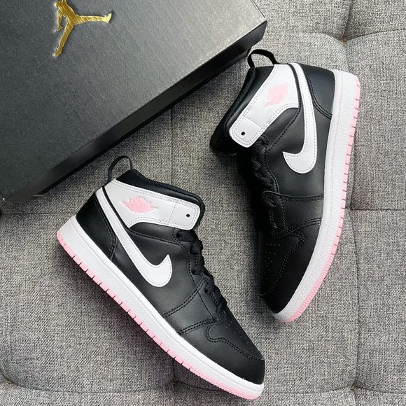 πΈ Nike Air Jordan 1 mid PS black pink shoes - Picture 4 of 4